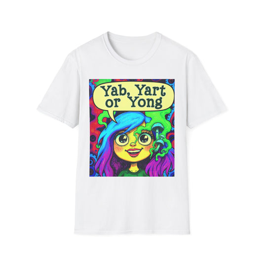 Yab, Yart or Yong Graphic T-Shirt — Colorful Psychedelic Girl Art