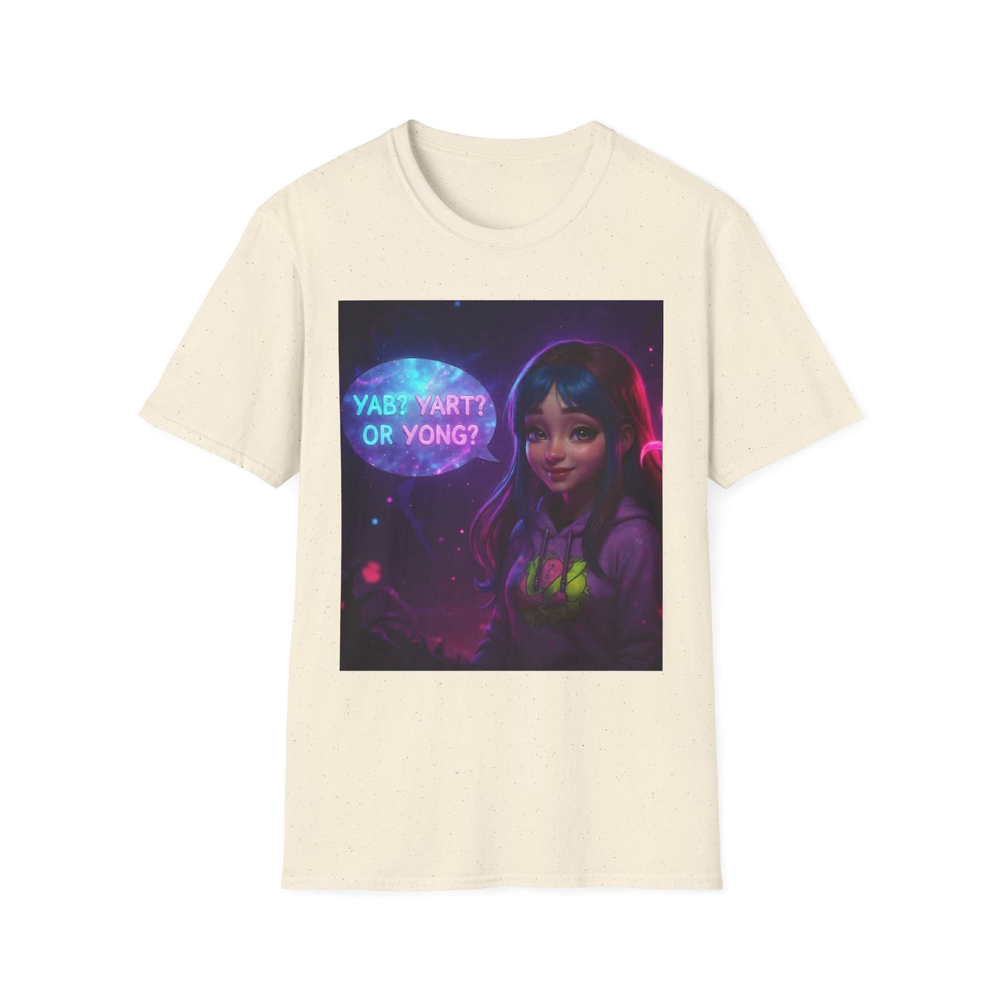 Yab? Yart? Or Yong? Neon Cybergirl Graphic T-Shirt