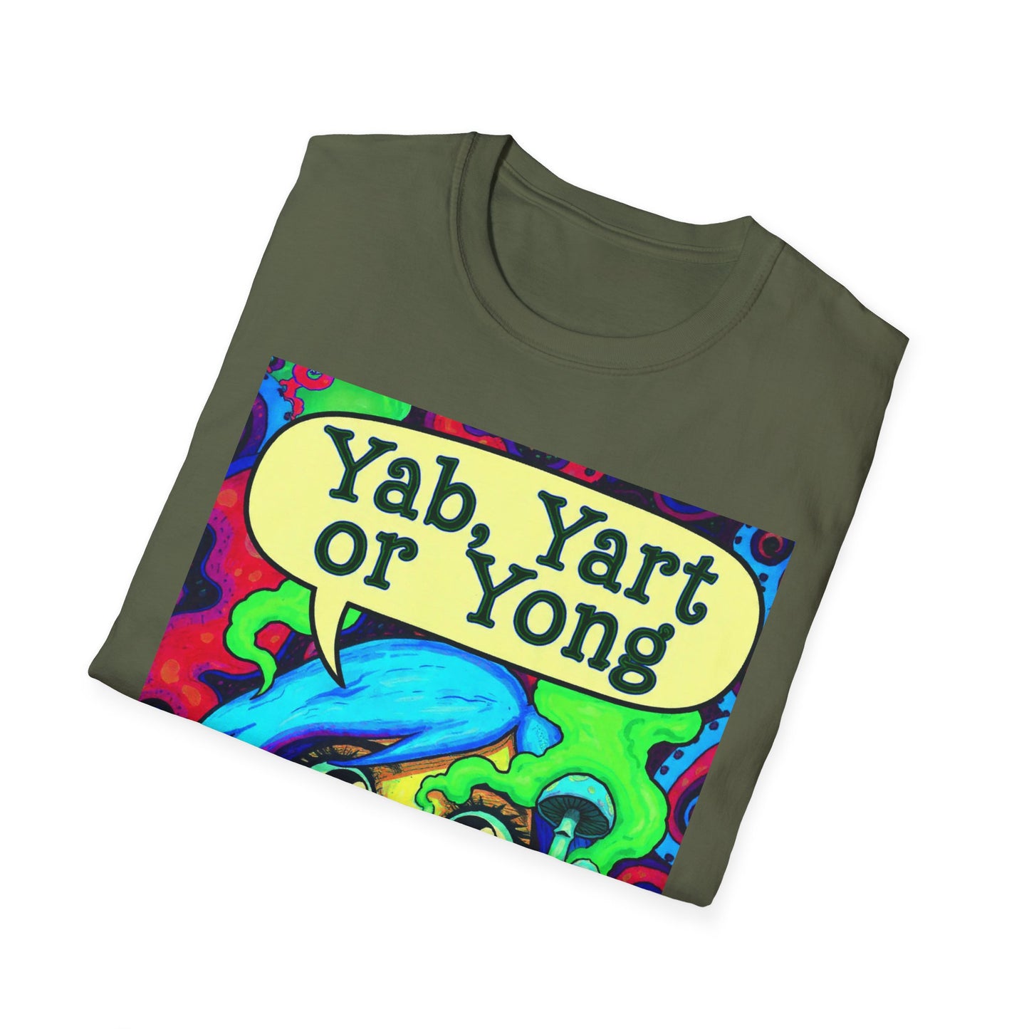 Yab, Yart or Yong Graphic T-Shirt — Colorful Psychedelic Girl Art