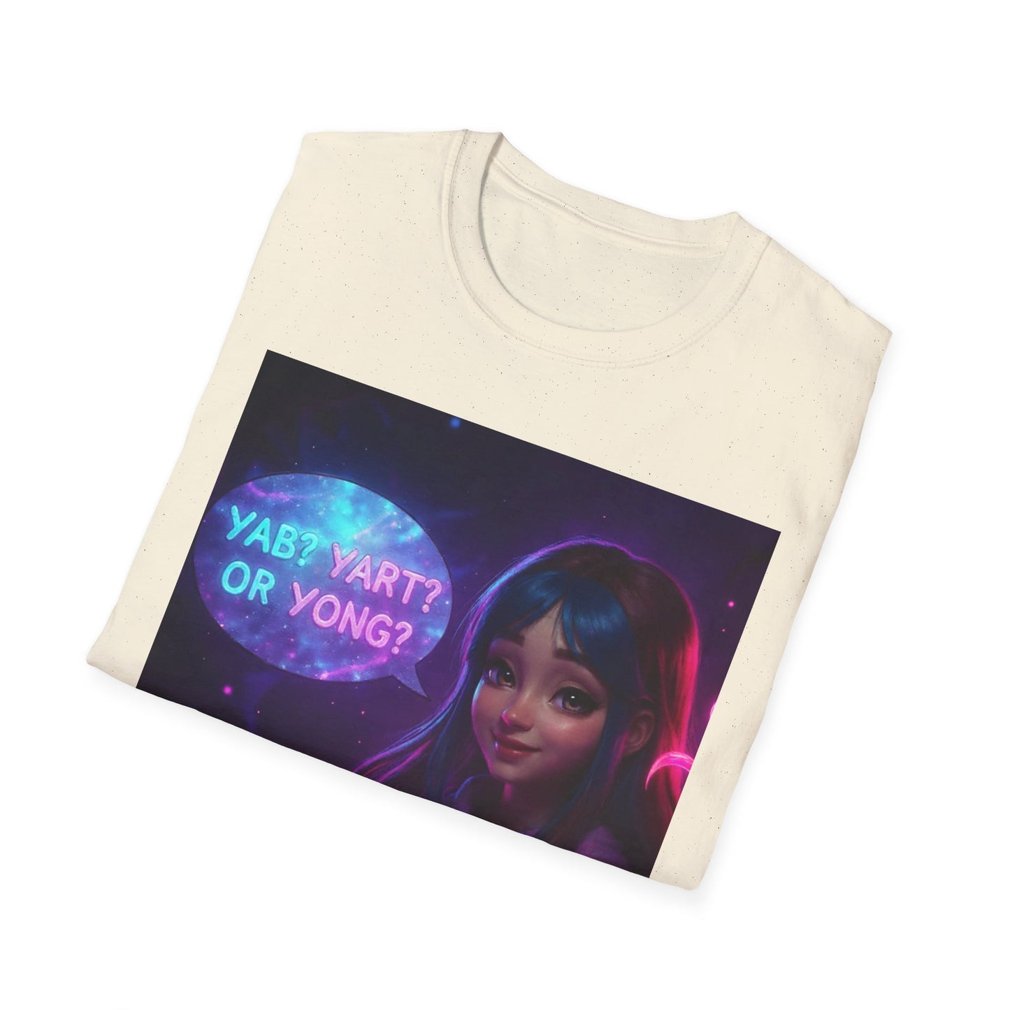 Yab? Yart? Or Yong? Neon Cybergirl Graphic T-Shirt