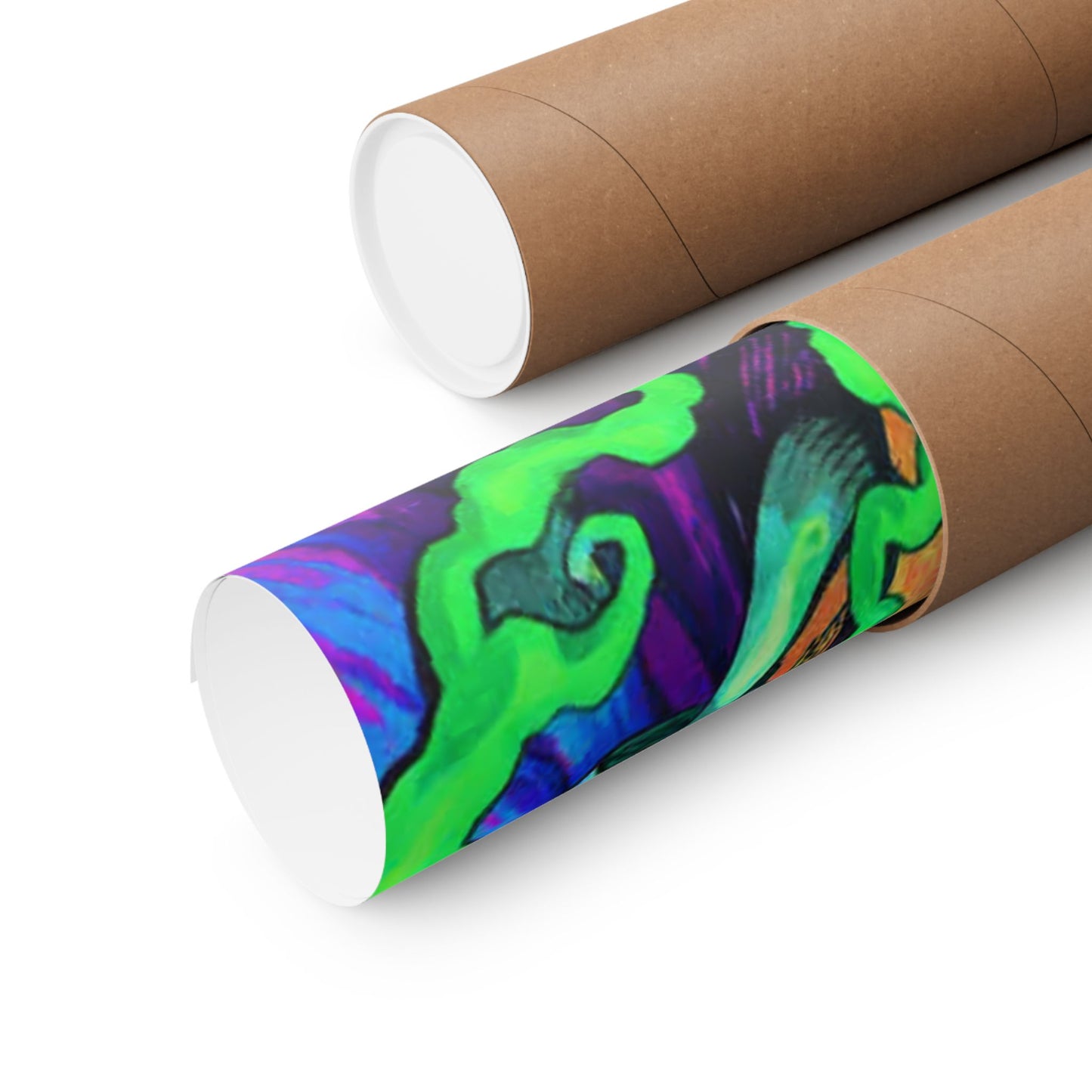 Psychedelic Cartoon Poster — "Yab, Yart or Yong" Matte Vertical Art Print