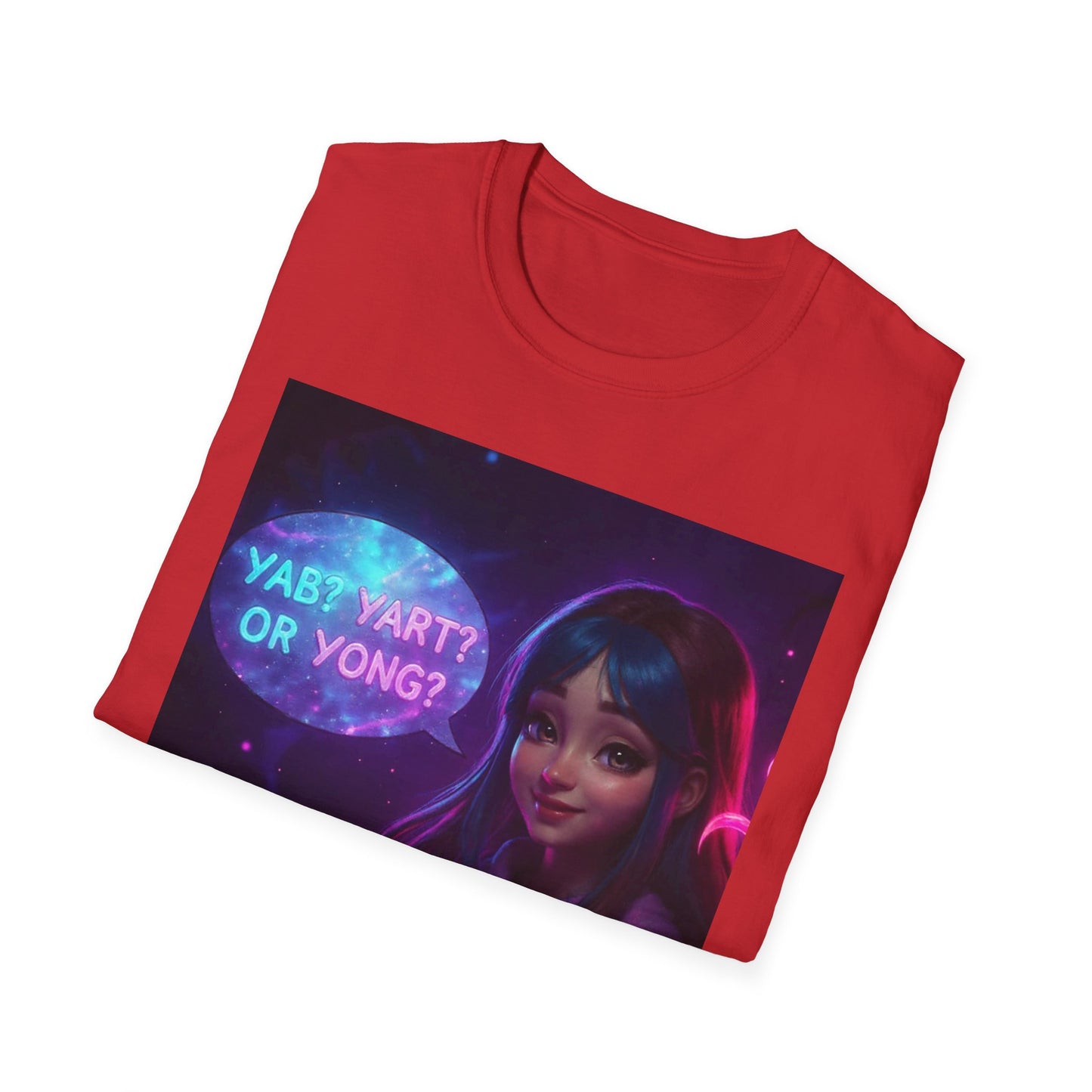 Yab? Yart? Or Yong? Neon Cybergirl Graphic T-Shirt