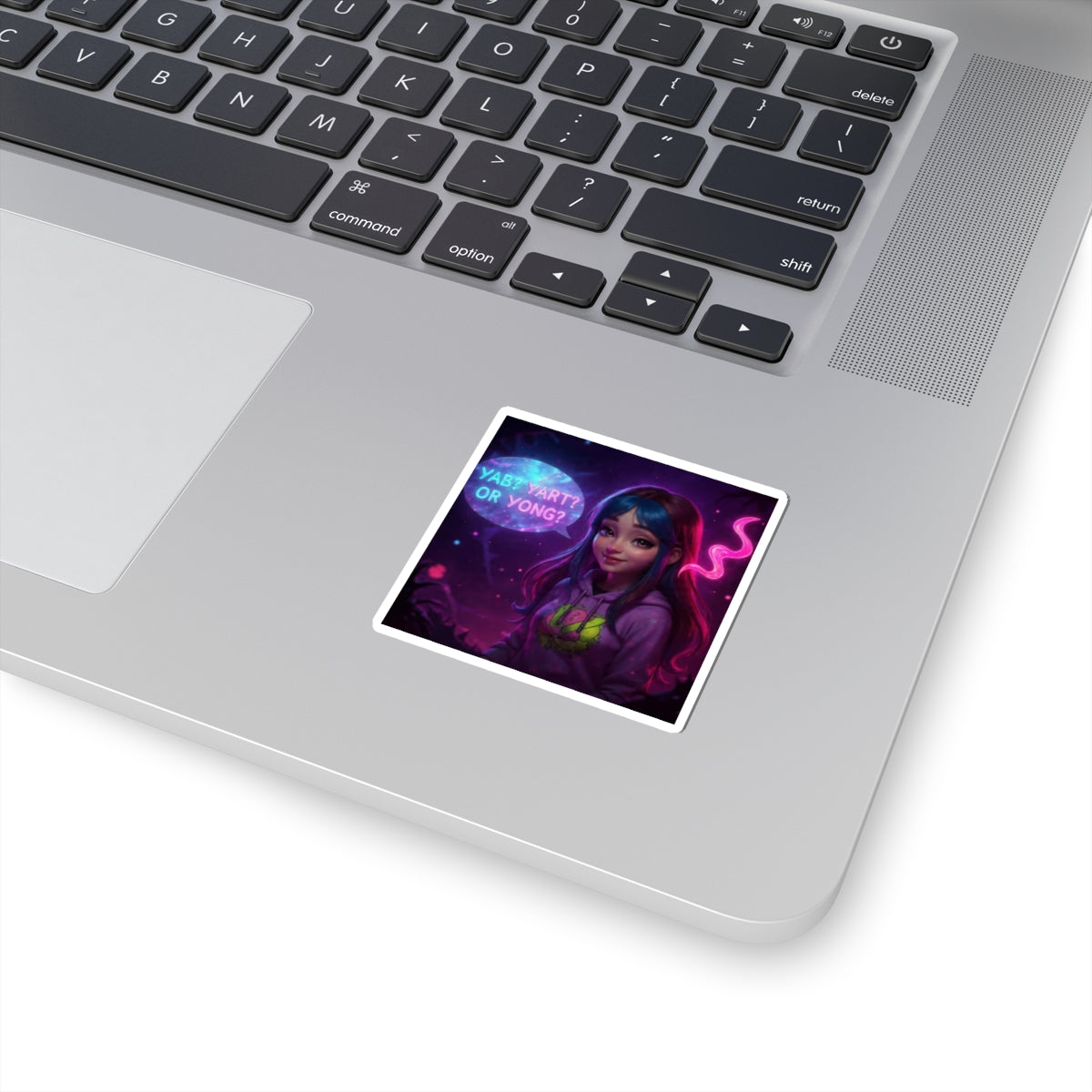 Copy of Psychedelic "Yab? Yart? Or Yong?" Kiss-Cut Sticker — Colorful Trippy Laptop Decal