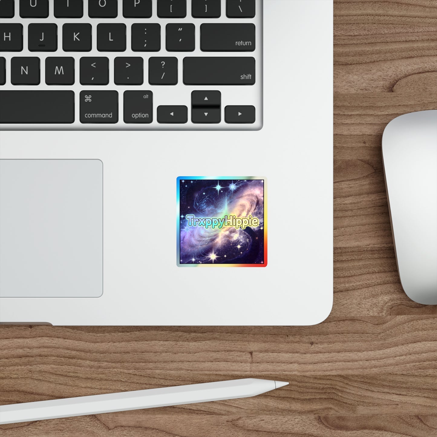 Holographic Galaxy Die-Cut Sticker — TrxppyHippie Rainbow Space Decal