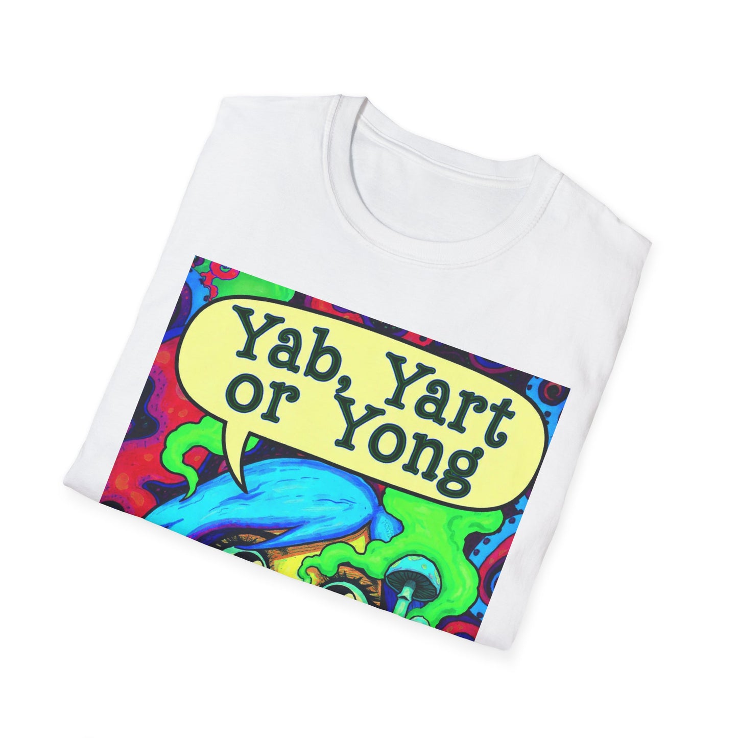 Yab, Yart or Yong Graphic T-Shirt — Colorful Psychedelic Girl Art