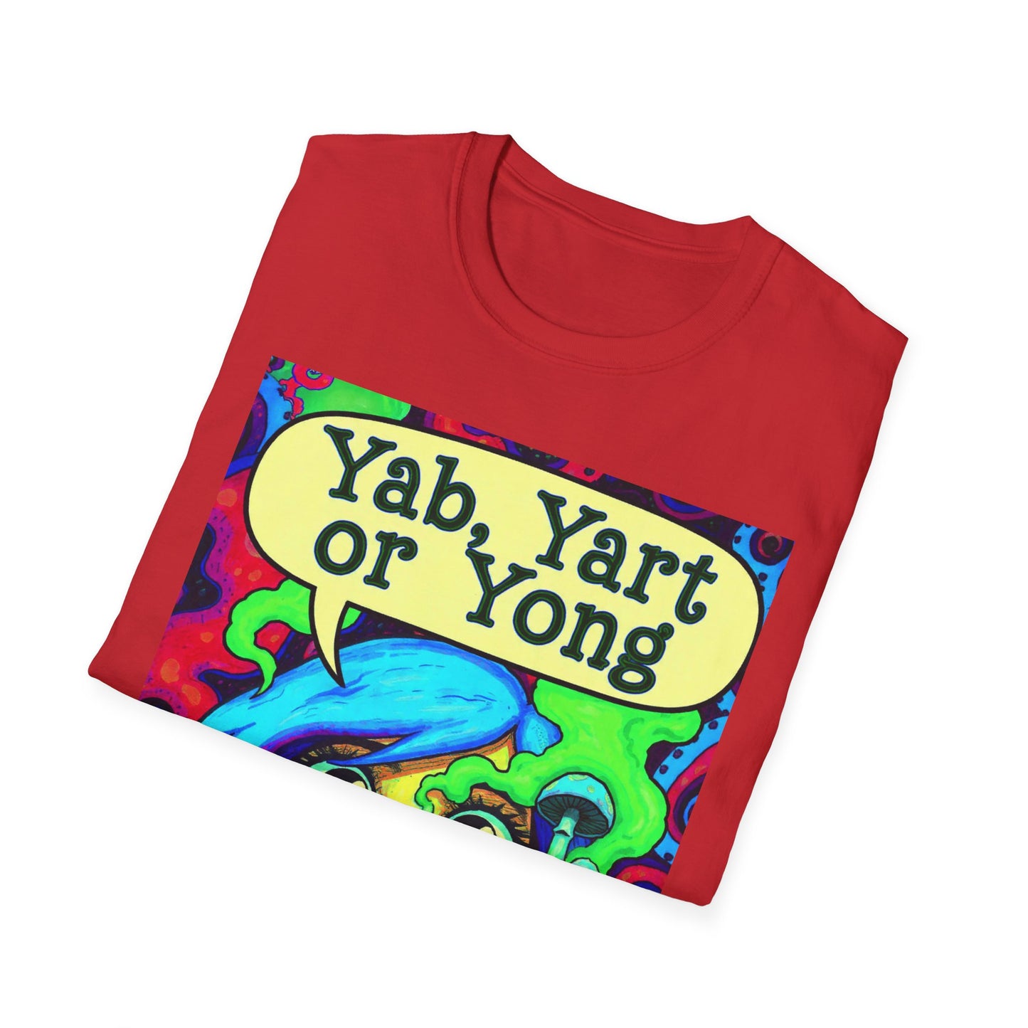 Yab, Yart or Yong Graphic T-Shirt — Colorful Psychedelic Girl Art